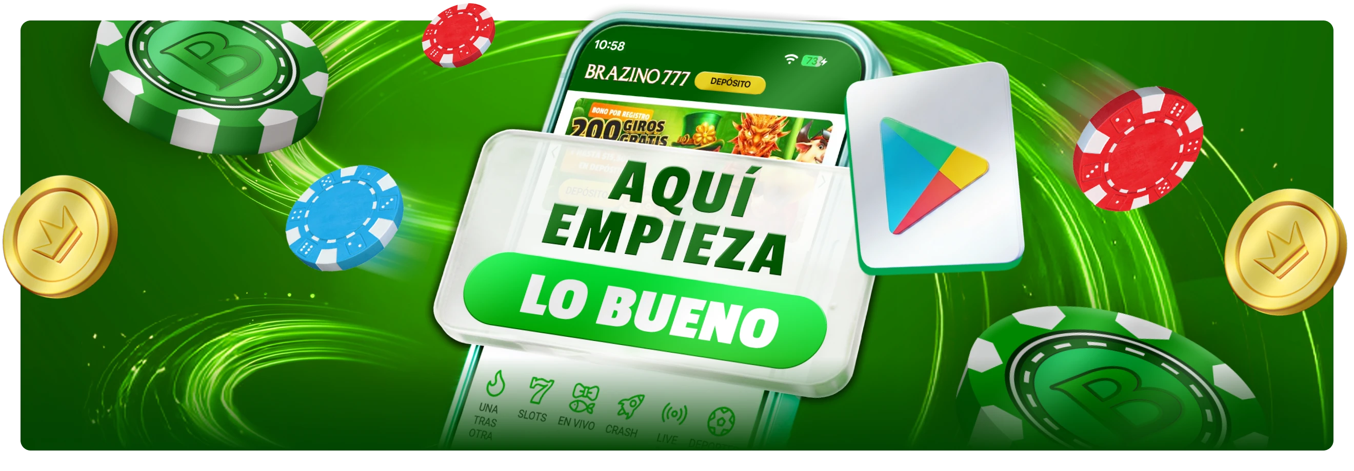 Descarga la app de Brazino777